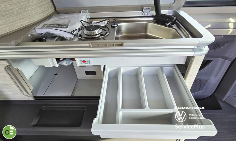 útiles cocina VW California Ocean