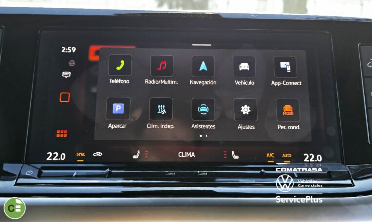 pantalla central Volkswagen California Ocean